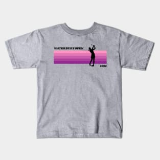 Waterbury Open | Happy Gilmore Inspired | Pink + Female Golfer Kids T-Shirt